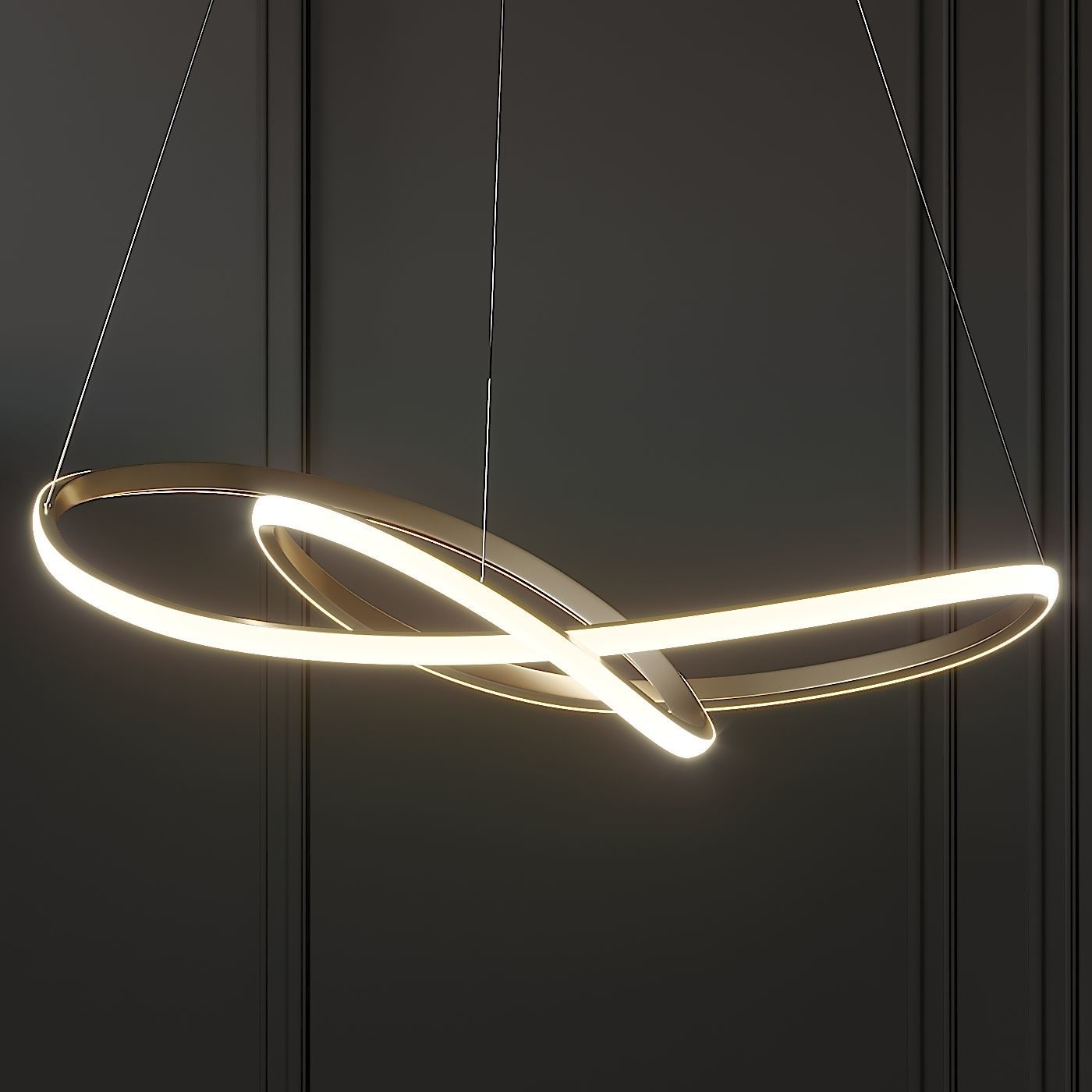 Ribbon LED Ceiling Pendant by Heals 3D model_1
