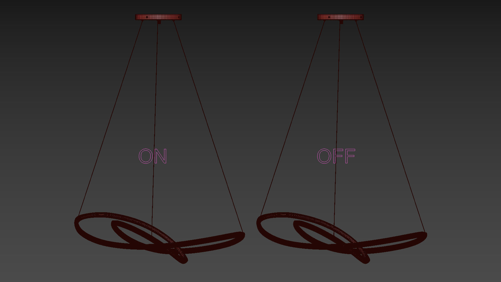 Ribbon LED Ceiling Pendant by Heals 3D model_3