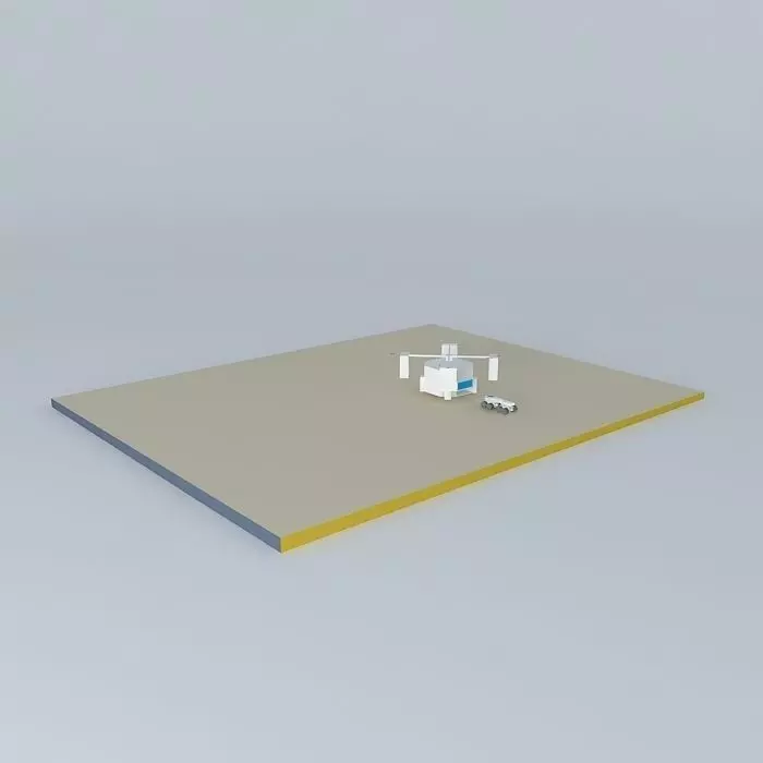 Landing Craft With Thrust and Stability Control Free 3D model_0