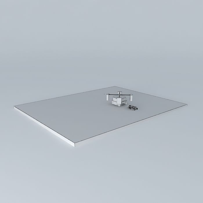 Landing Craft With Thrust and Stability Control Free 3D model_3