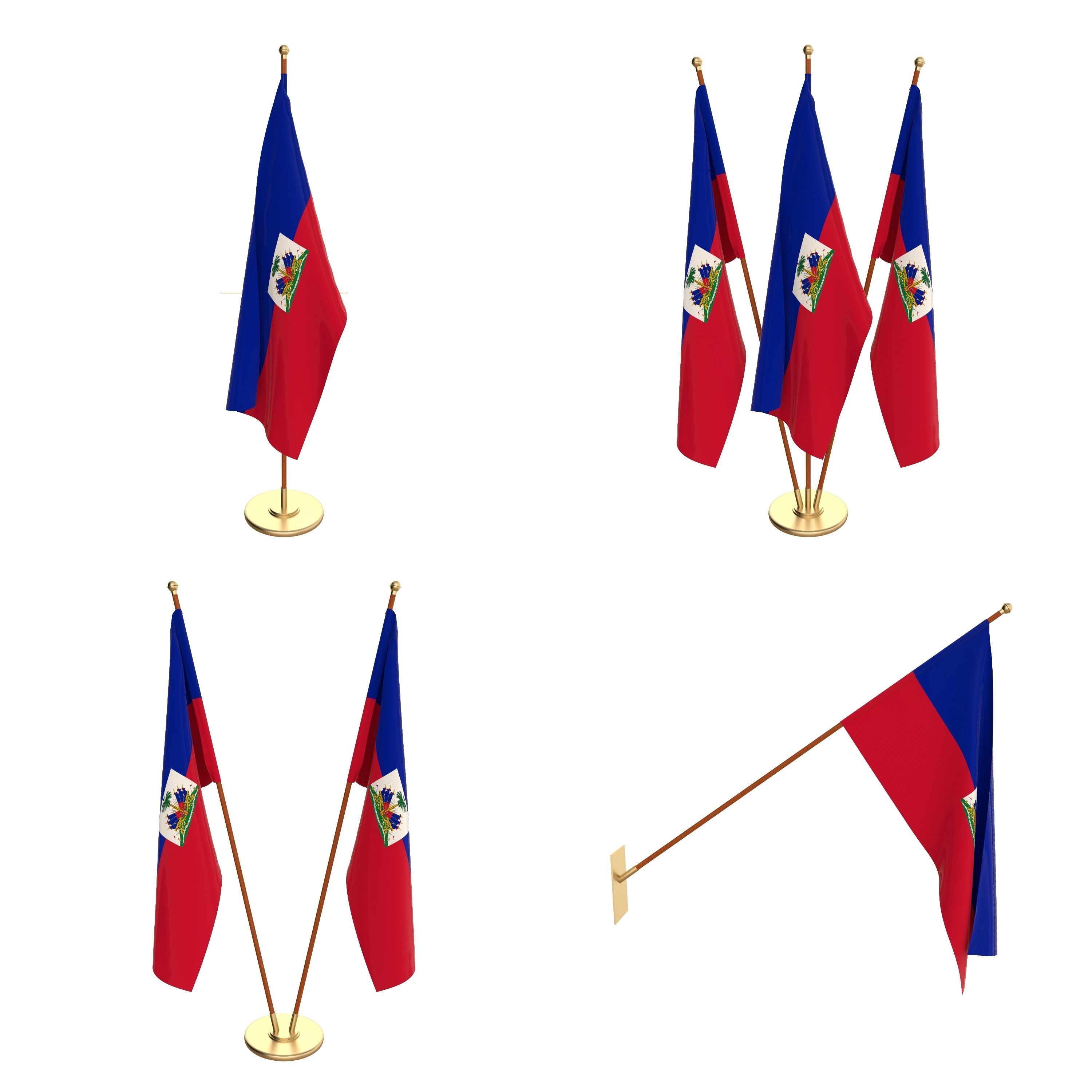 All North American Flag Packs 3D model_23