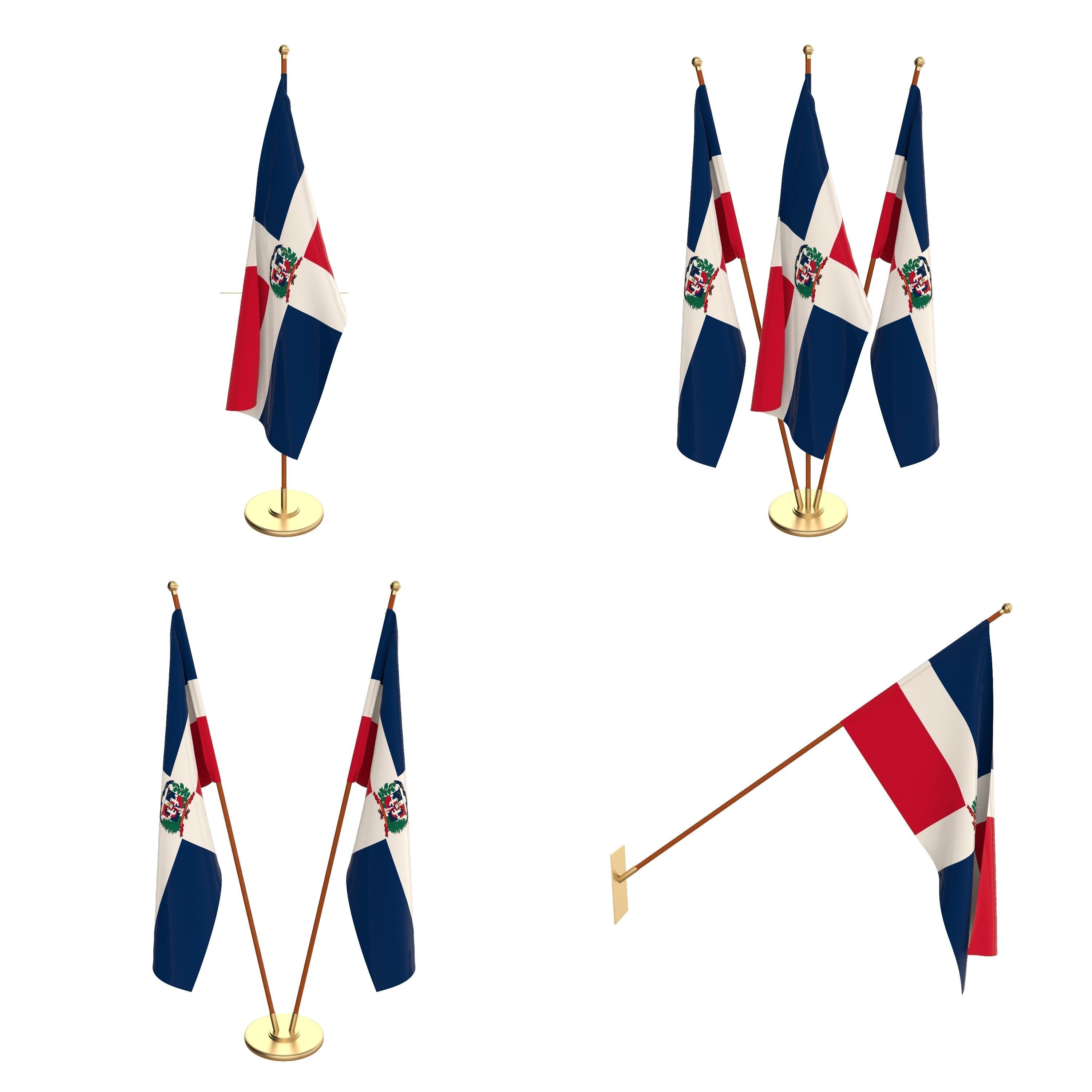 All North American Flag Packs 3D model_24