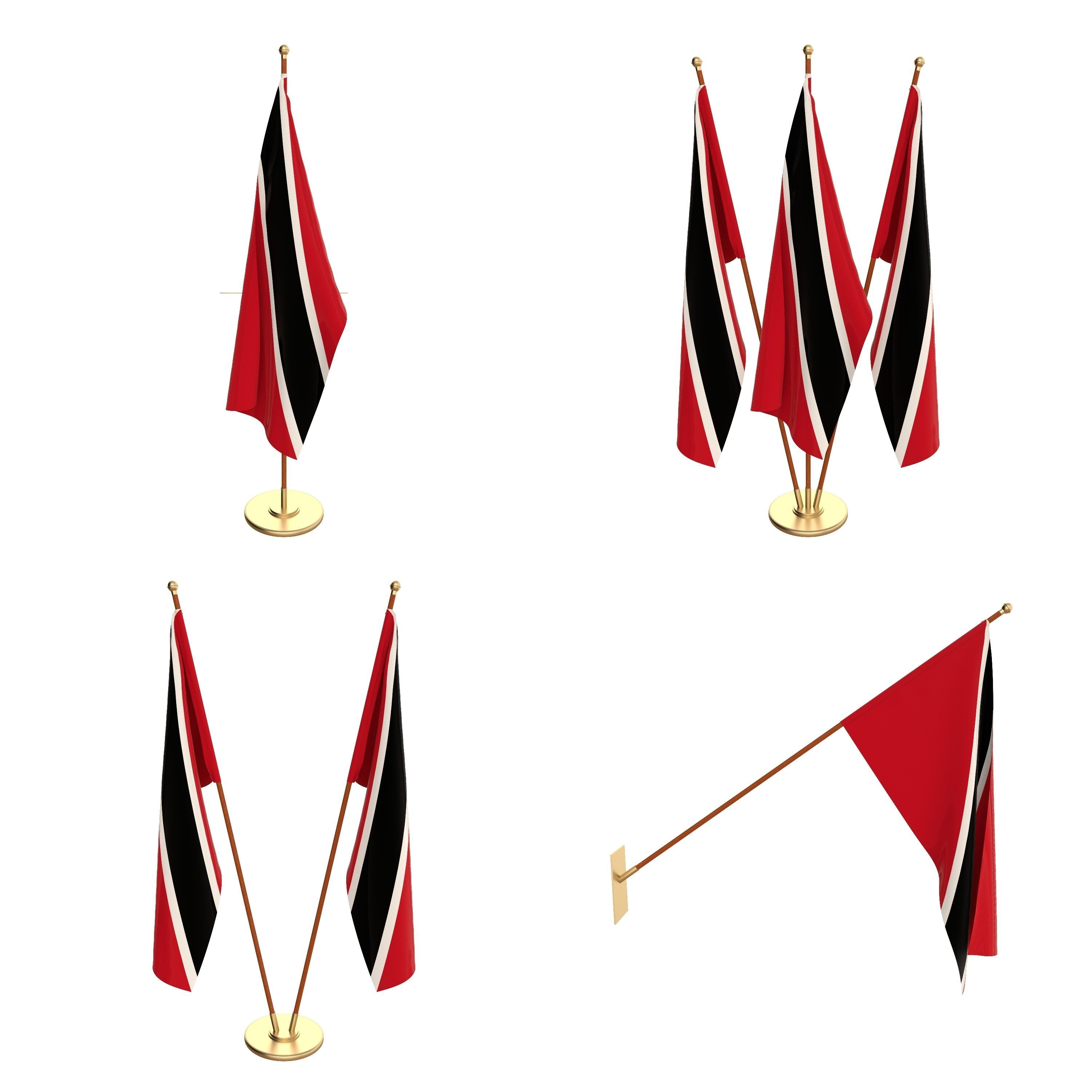 All North American Flag Packs 3D model_18