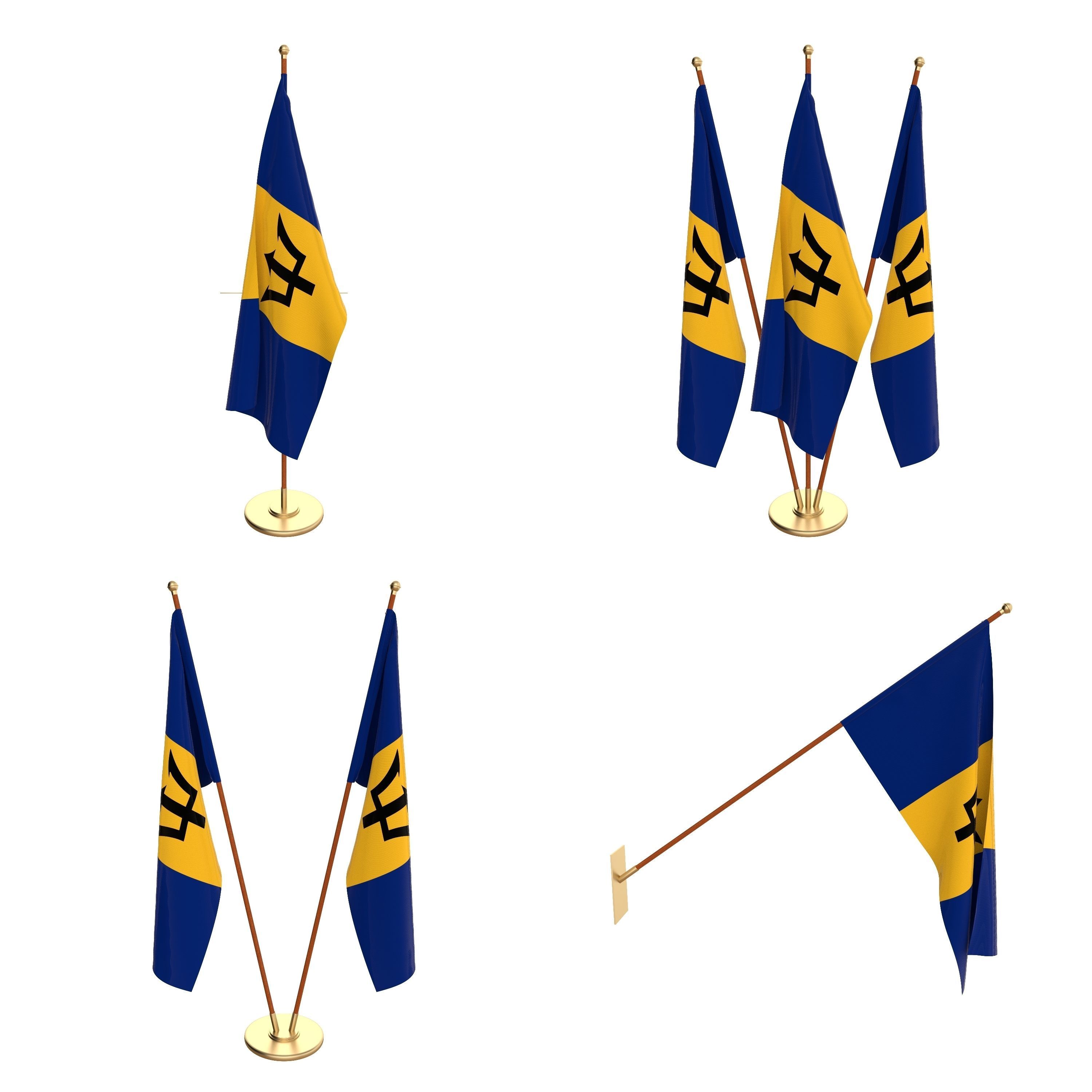 All North American Flag Packs 3D model_14