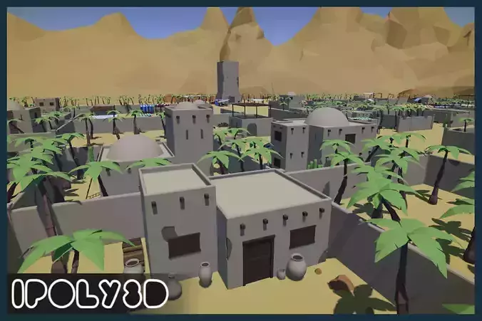 Lowpoly Arab Fantasy Town