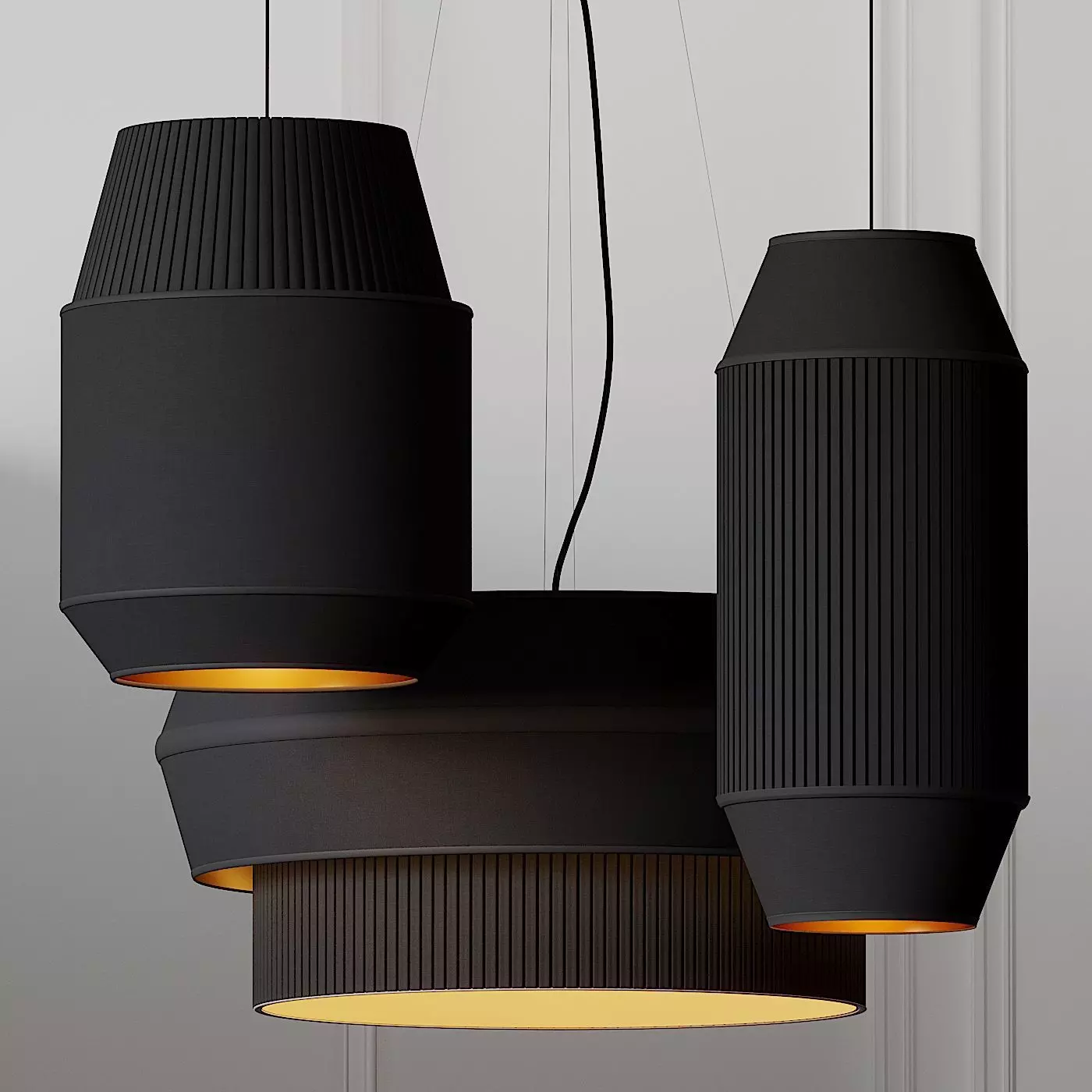 Delta IV-II-III Pendant Lights By Rich Brilliant Willing 3D model_0