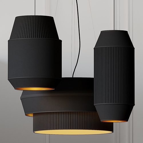Delta IV-II-III Pendant Lights By Rich Brilliant Willing 3D model