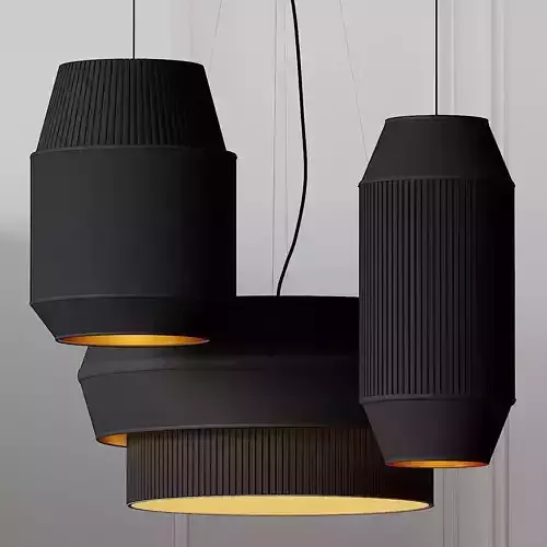 Delta IV-II-III Pendant Lights By Rich Brilliant Willing 3D model