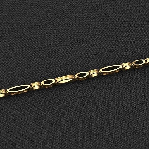 Chain1 gold plated bracelet 3D print model