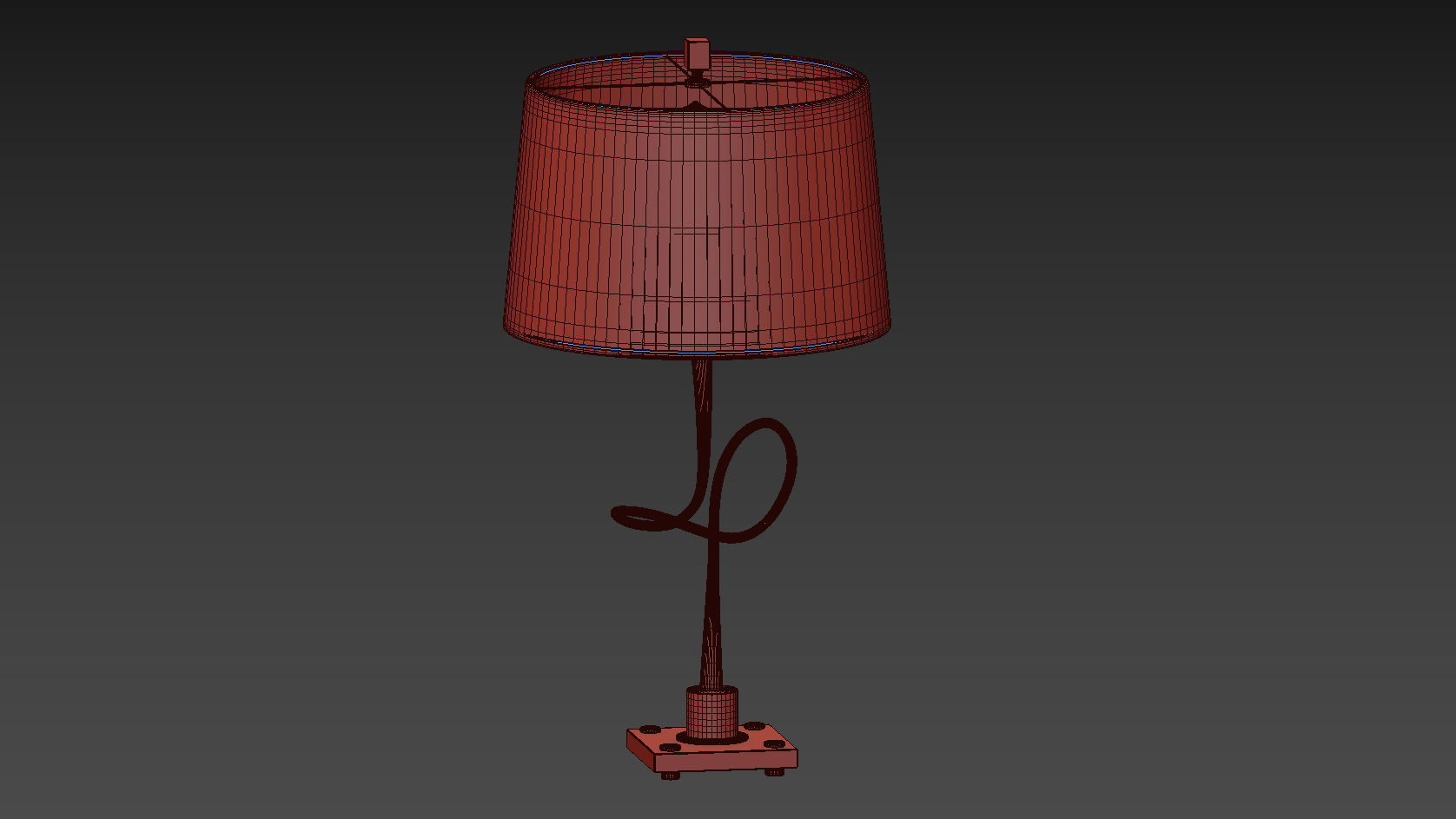Hensley Gold Clear Table Lamp 3D model_8