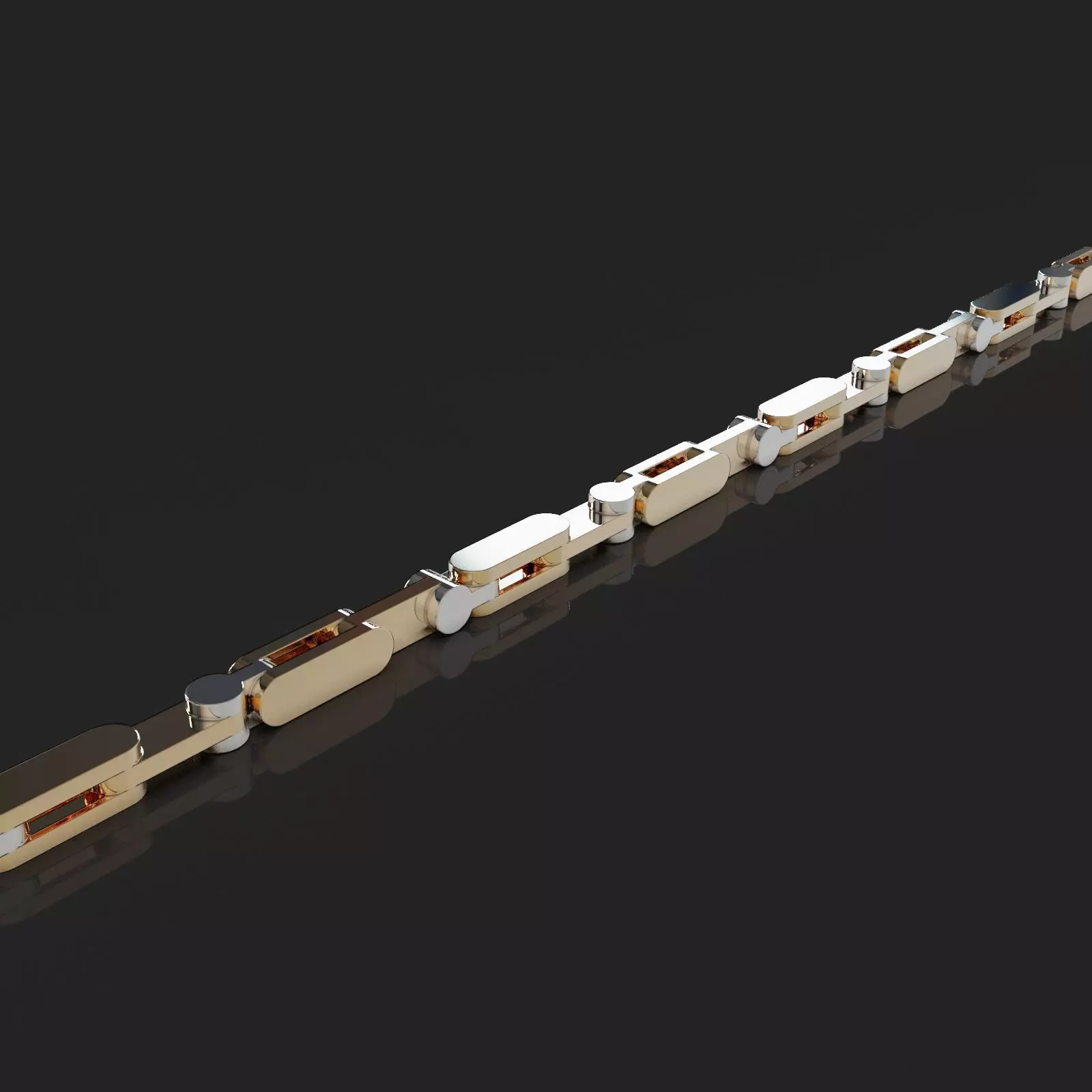 Chain7 gold 3D print model_0