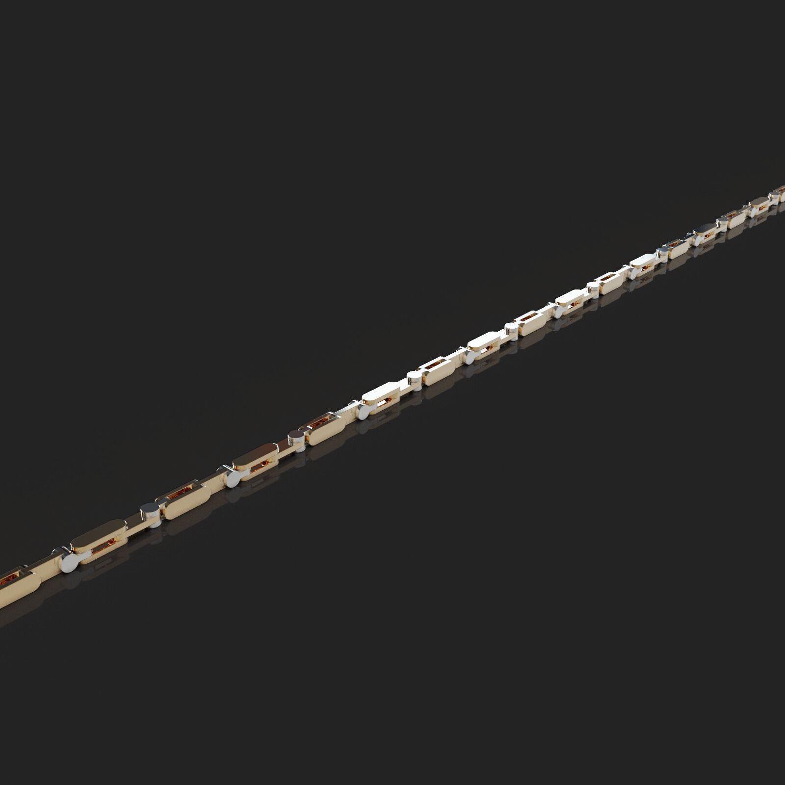 Chain7 gold 3D print model_1