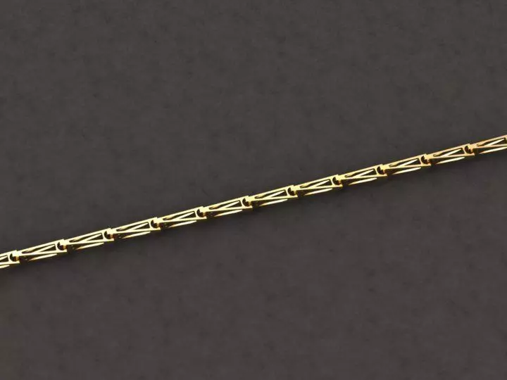 Chain10 gold chain bracelet 3D print model_0