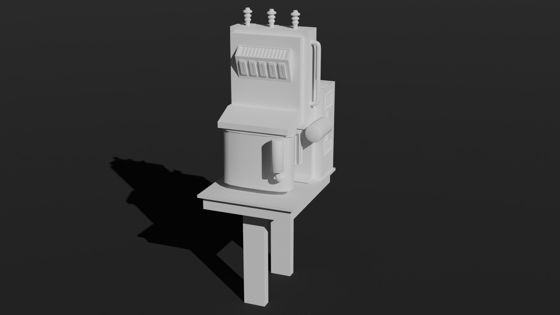 Soviet type electrical power distribution transformer Low-poly 3D model_7