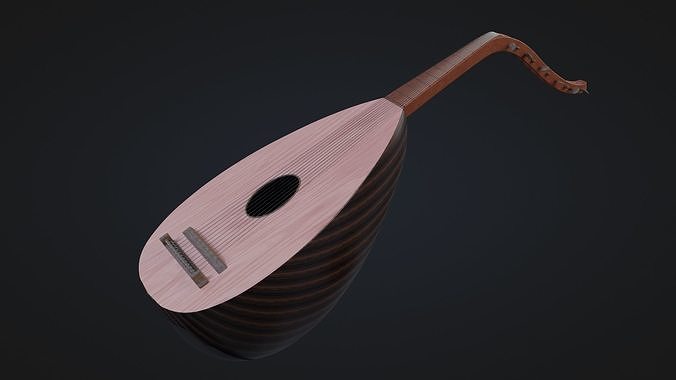 Lute Instrument 3D model