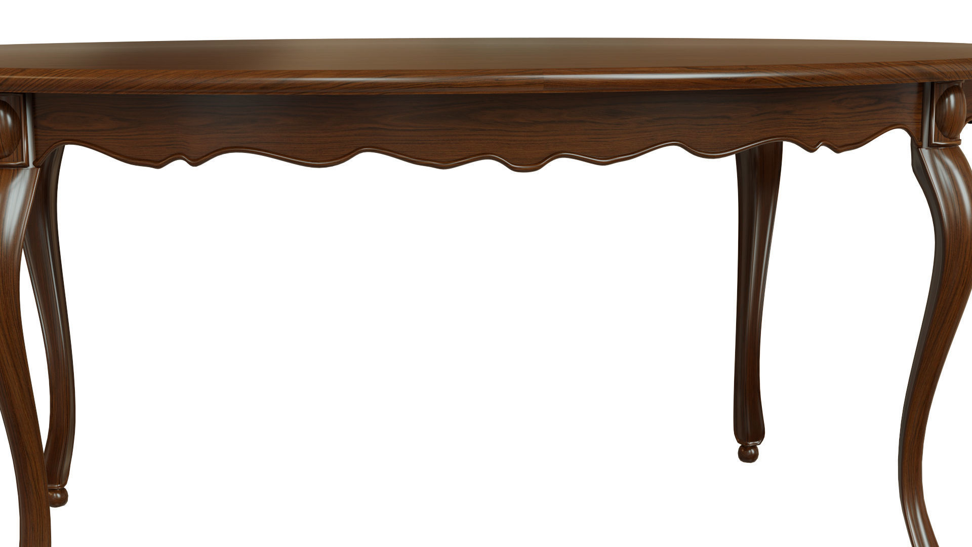 Classic wood table 1800 3D model_5