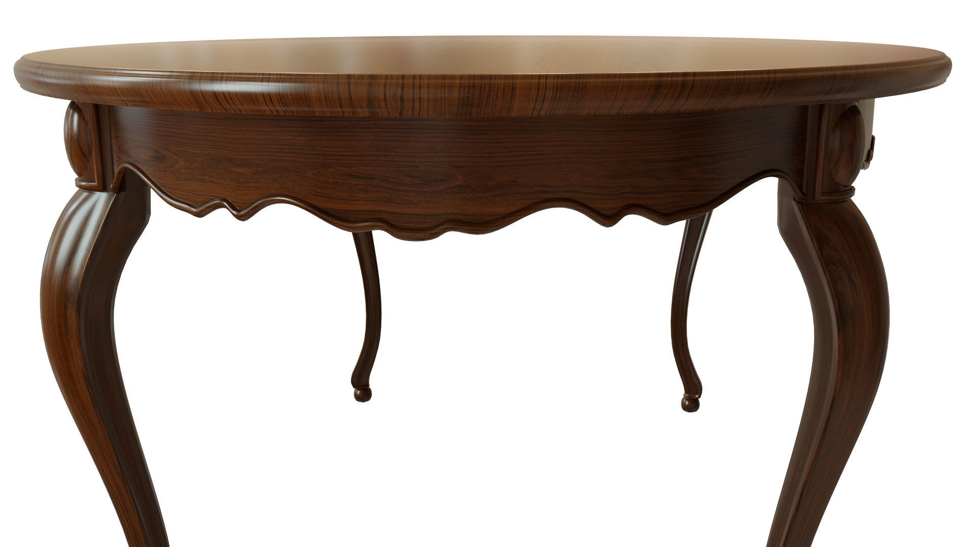 Classic wood table 1800 3D model_1
