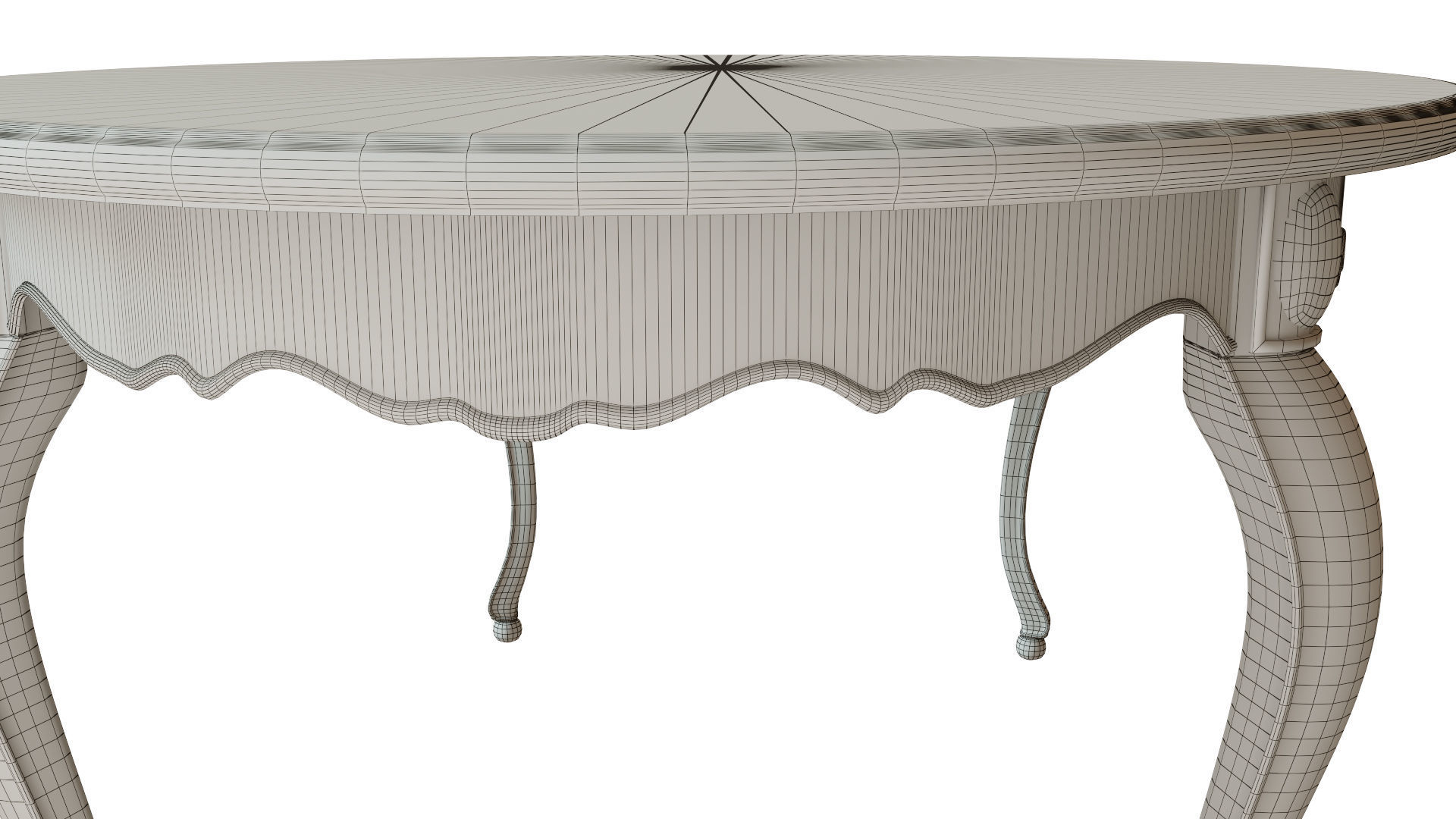 Classic wood table 1800 3D model_17