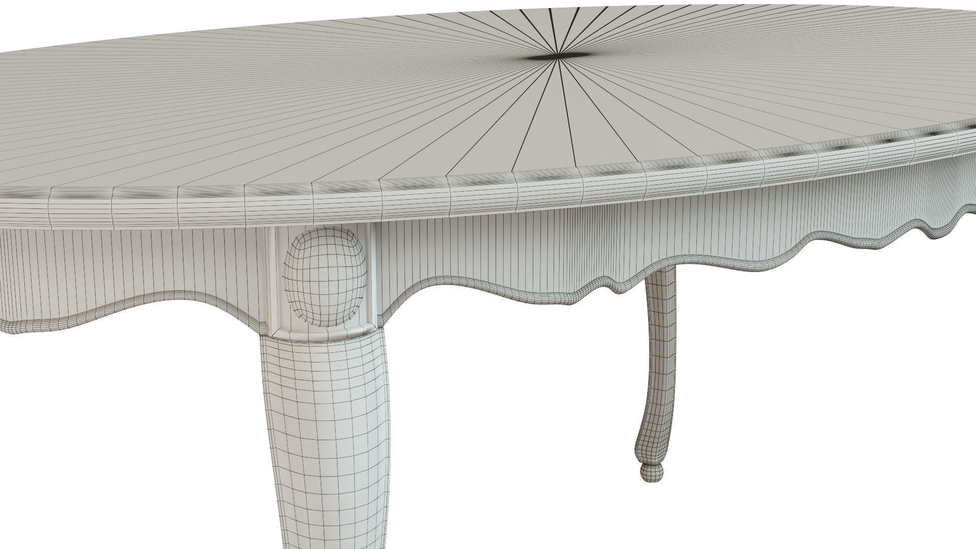 Classic wood table 1800 3D model_13
