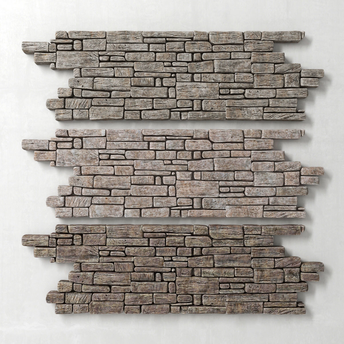 Stone rock  brick wall 3D model_7
