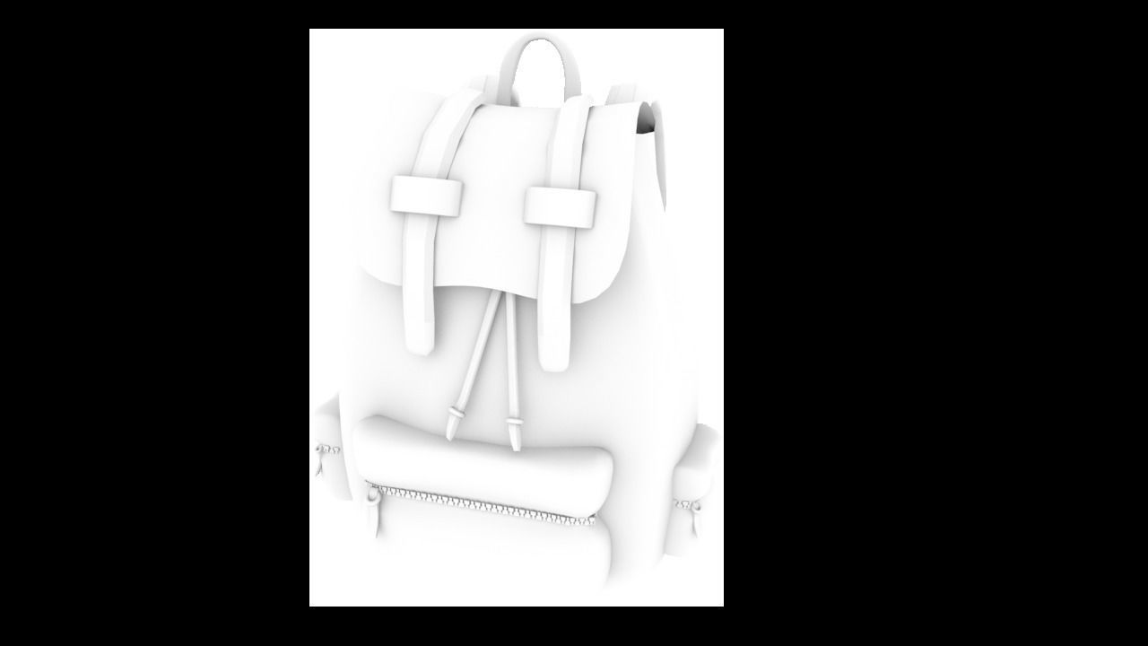 3d model of a backpack Free low-poly 3D model_2