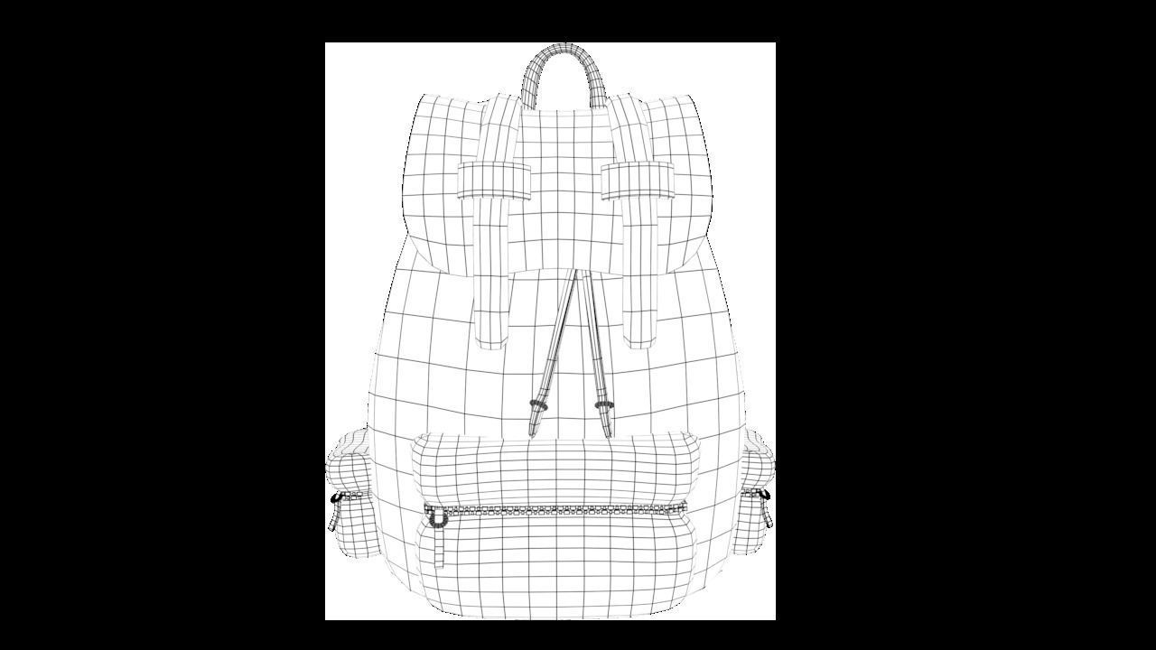 3d model of a backpack Free low-poly 3D model_5