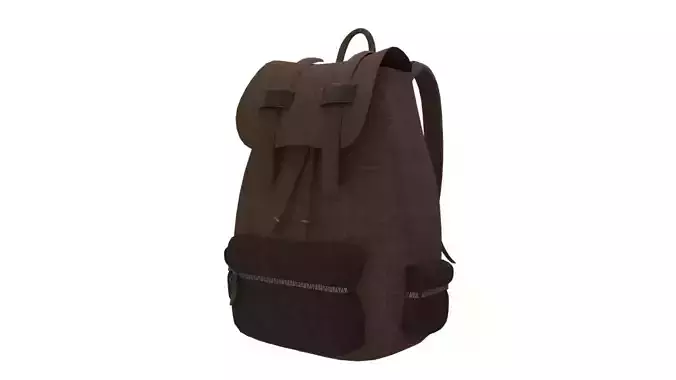 3d model of a backpack Free low-poly 3D model
