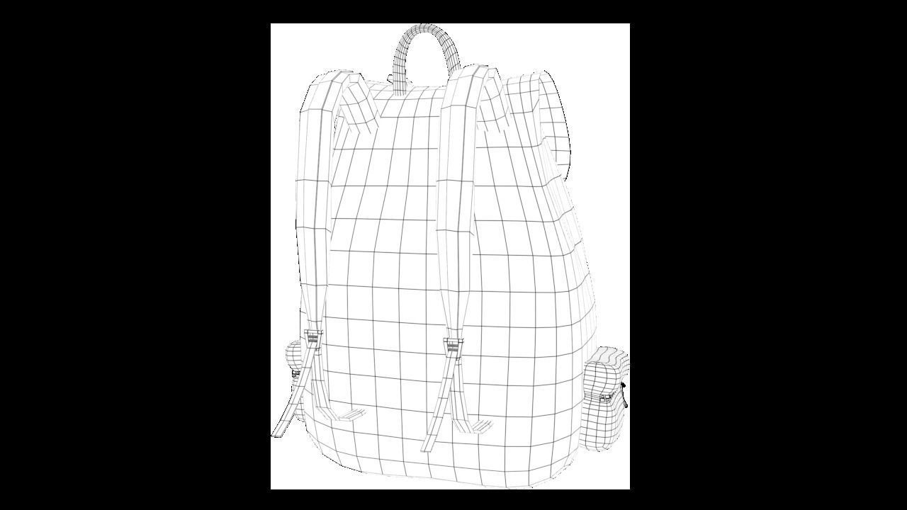 3d model of a backpack Free low-poly 3D model_4