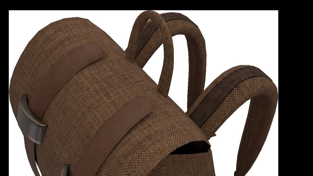 3d model of a backpack Free low-poly 3D model_1