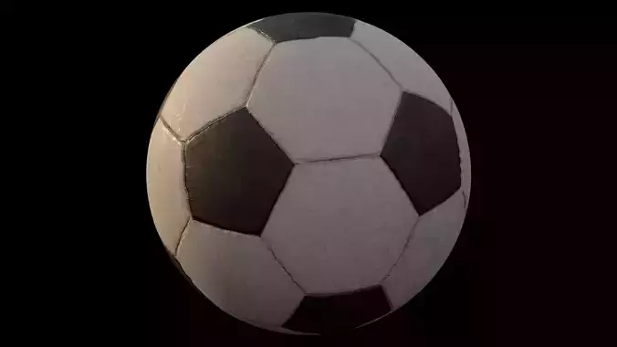 Soccar ball Low-poly 3D model