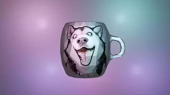 Low Poly Cup Coffee