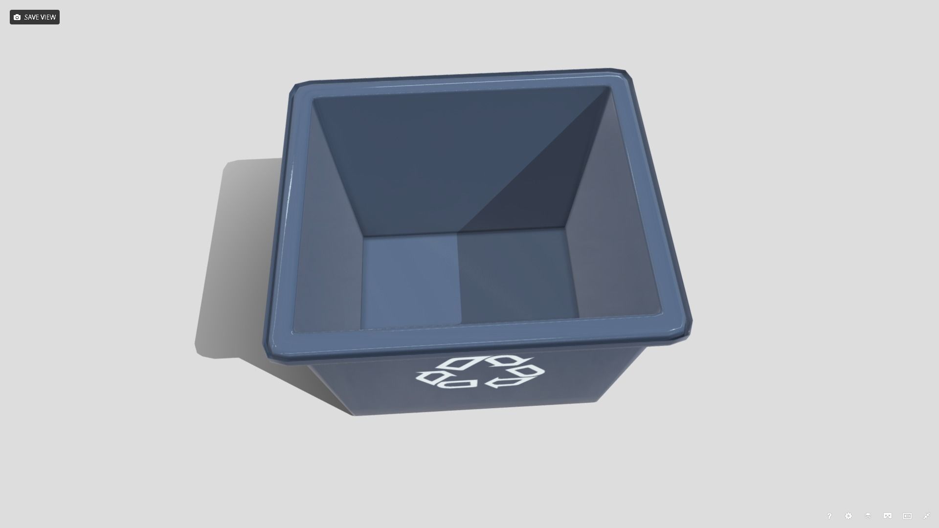 Recycle Box Low-poly 3D model_5