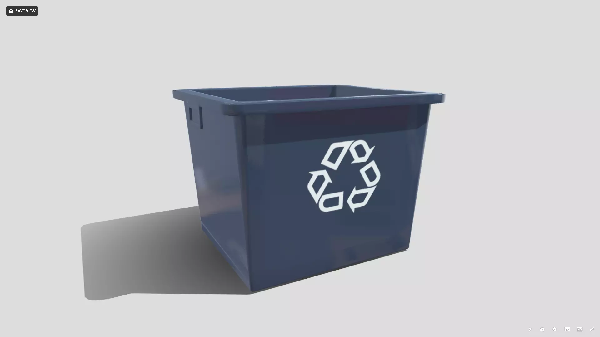 Recycle Box Low-poly 3D model_0