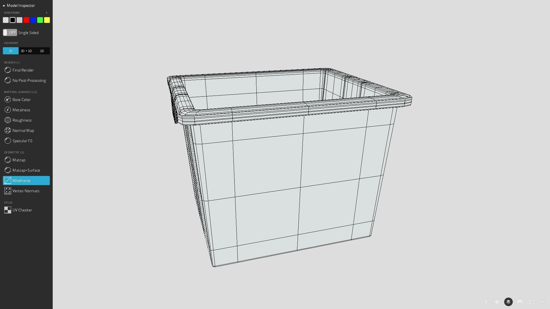 Recycle Box Low-poly 3D model_7
