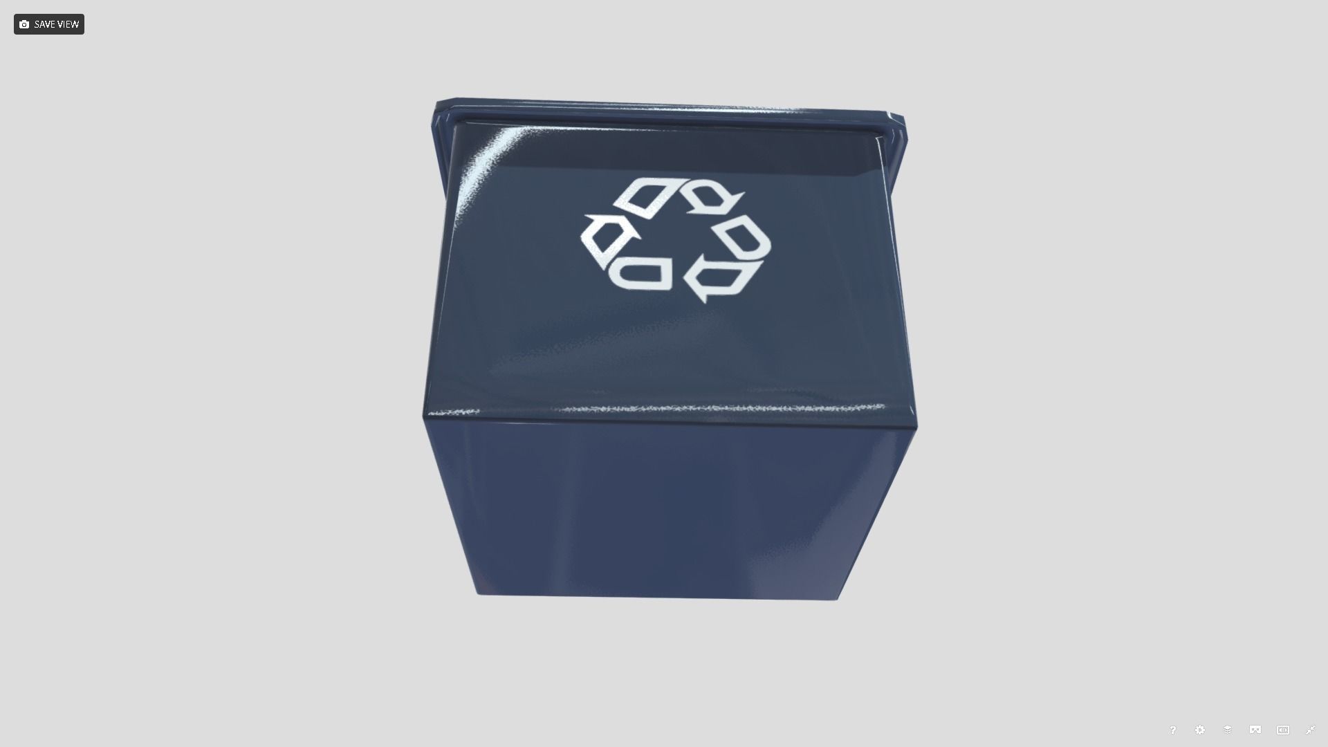 Recycle Box Low-poly 3D model_6