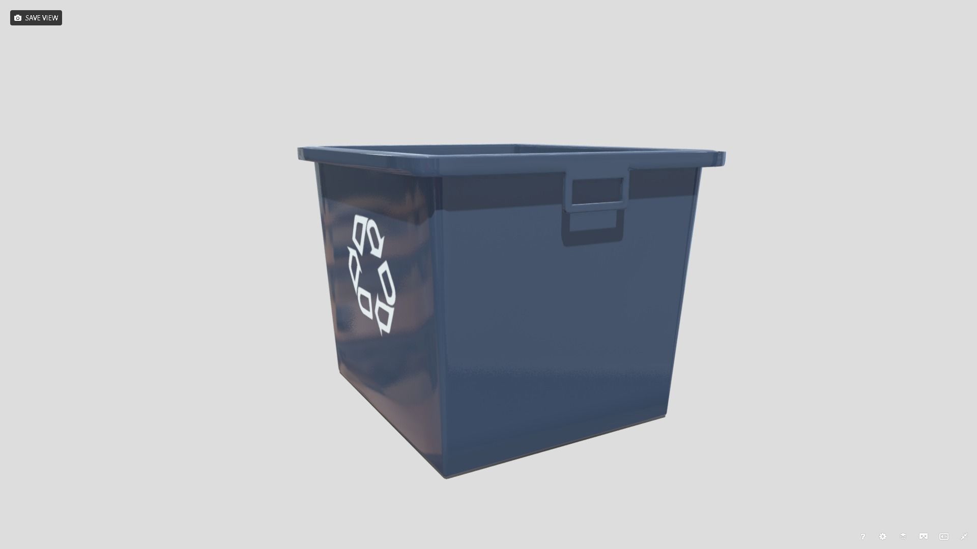 Recycle Box Low-poly 3D model_2