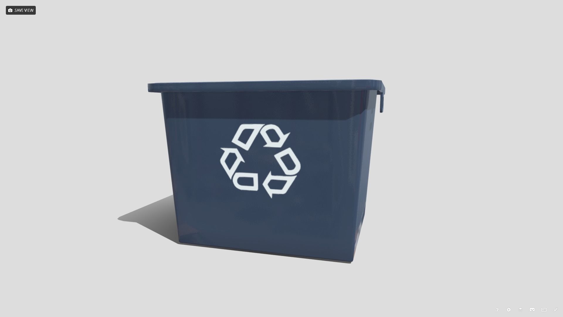 Recycle Box Low-poly 3D model_1