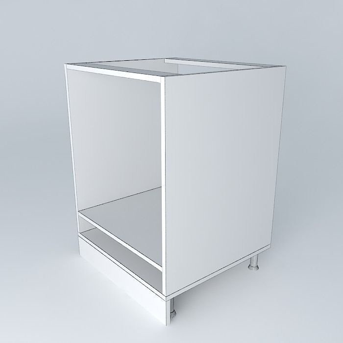Cabinet for built in oven Free 3D model_4
