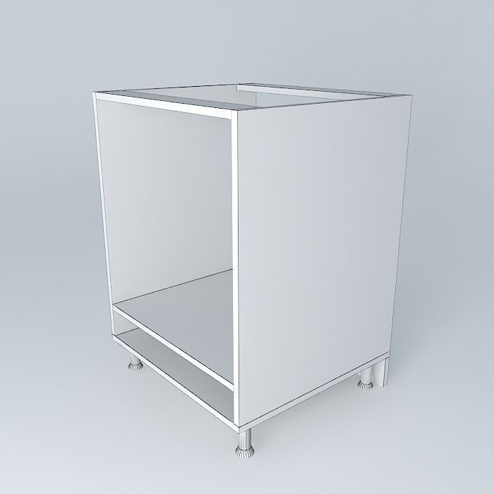 Cabinet for built in oven Free 3D model_3