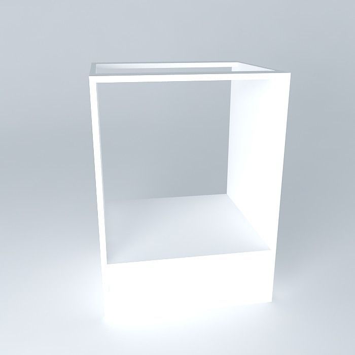 Cabinet for built in oven Free 3D model_2