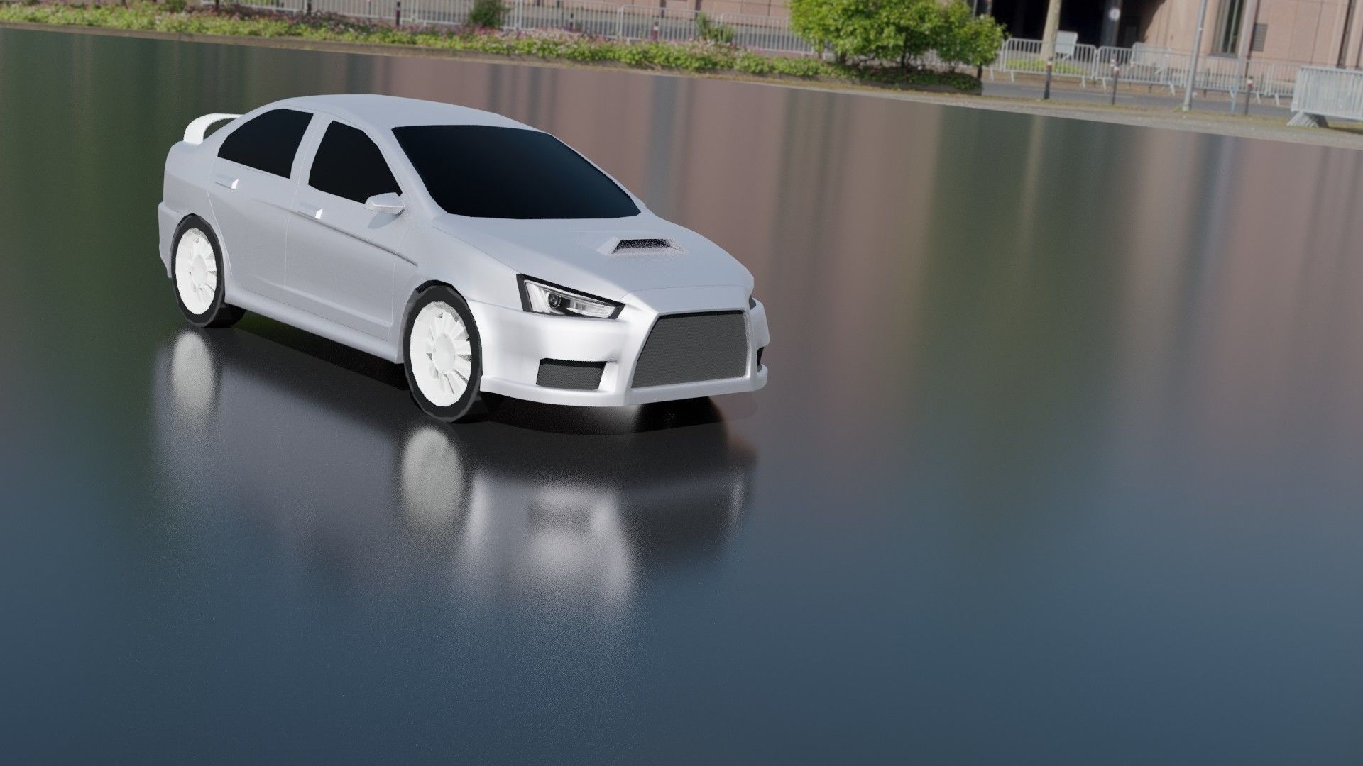 Modified Lancer Evo X low poly Low-poly 3D model_6