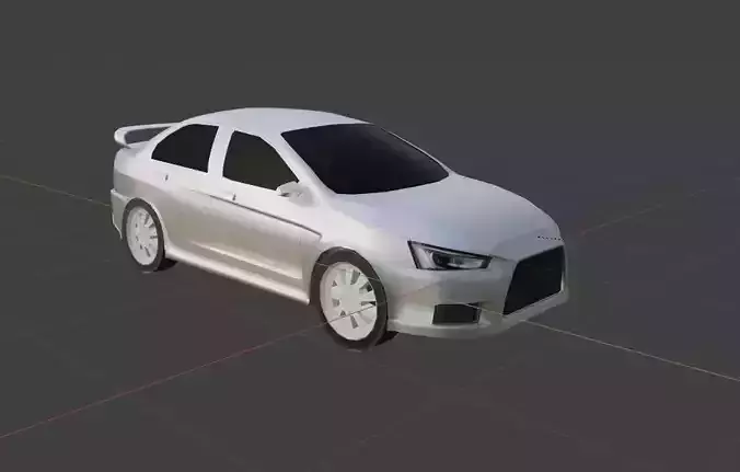 Modified Lancer Evo X low poly