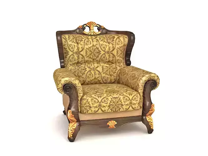 Antique Victorian Style Fireside Chair