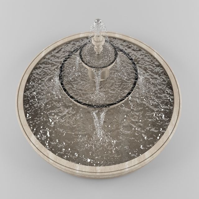 Round Fountain 3D model_2