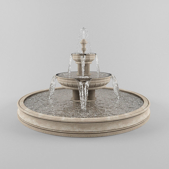 Round Fountain 3D model_1
