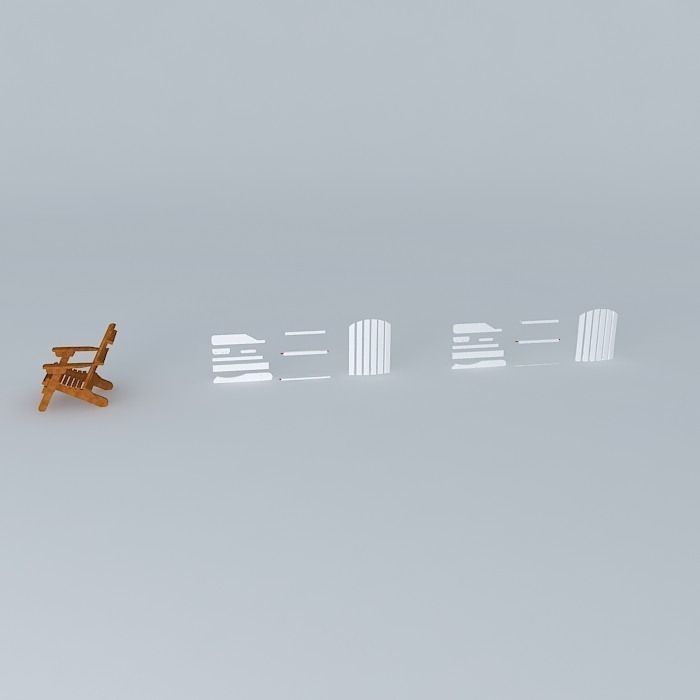 Adirondack Chair Free 3D model_2