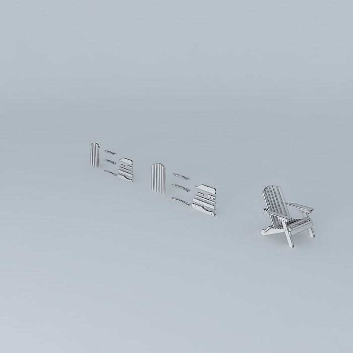 Adirondack Chair Free 3D model_3