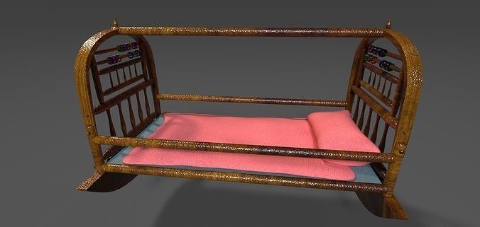 CRADLE swing bed Low-poly 3D model