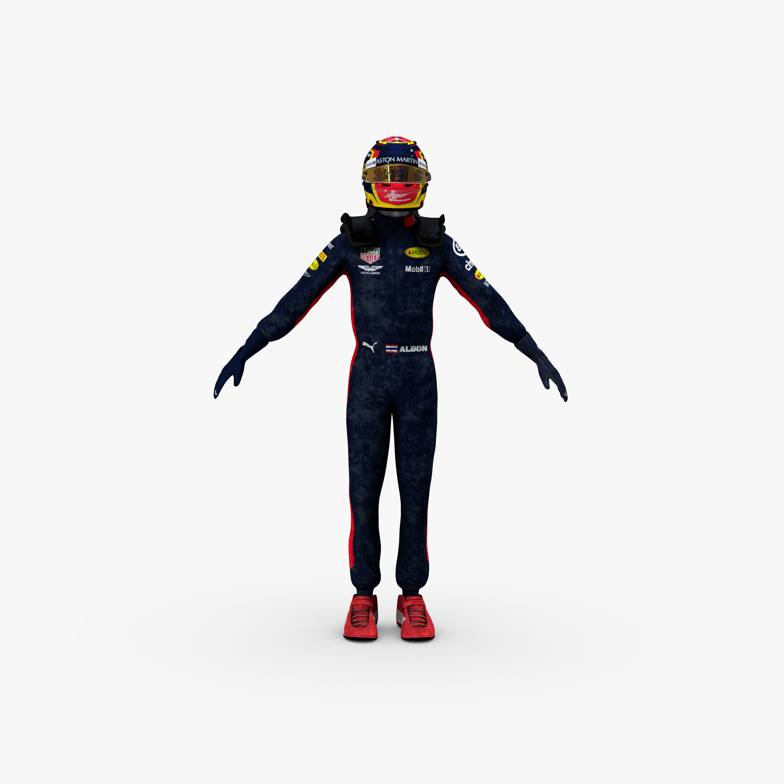Alexander Albon 2019 Low-poly 3D model_7