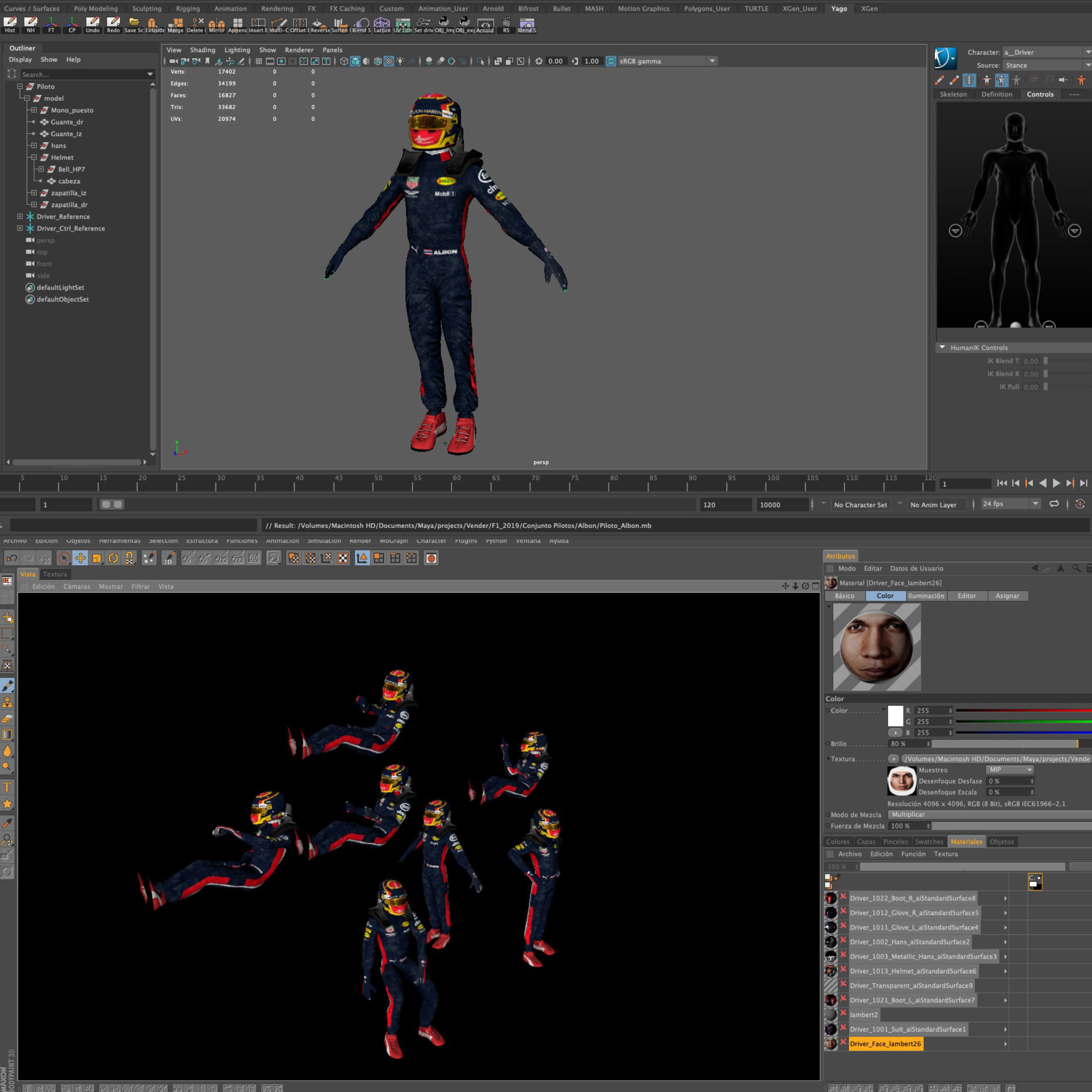Alexander Albon 2019 Low-poly 3D model_15